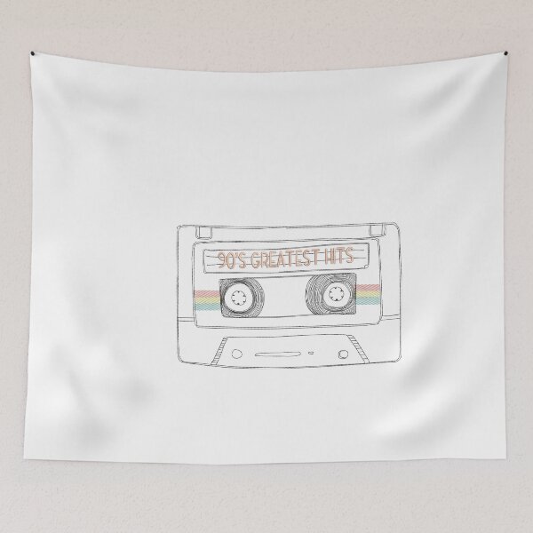 Item preview, 90's Greatest Hits, Cassette Doodle - Embroidery Effect designed and sold by CarasAtelier.