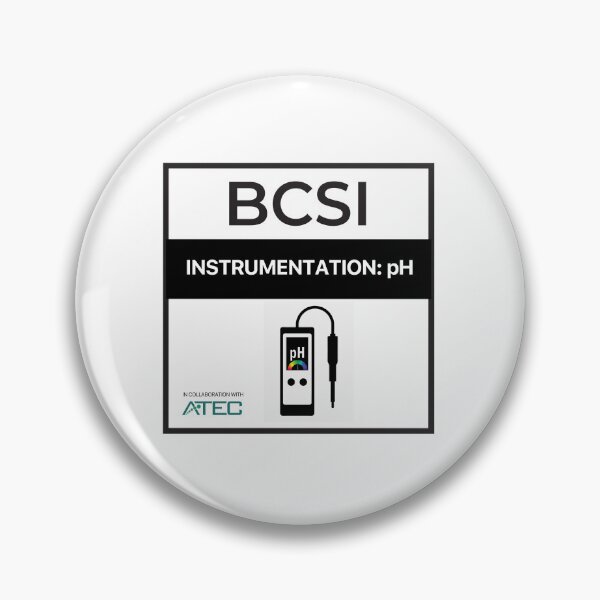 Item preview, pH Meter badge designed and sold by BCSI.