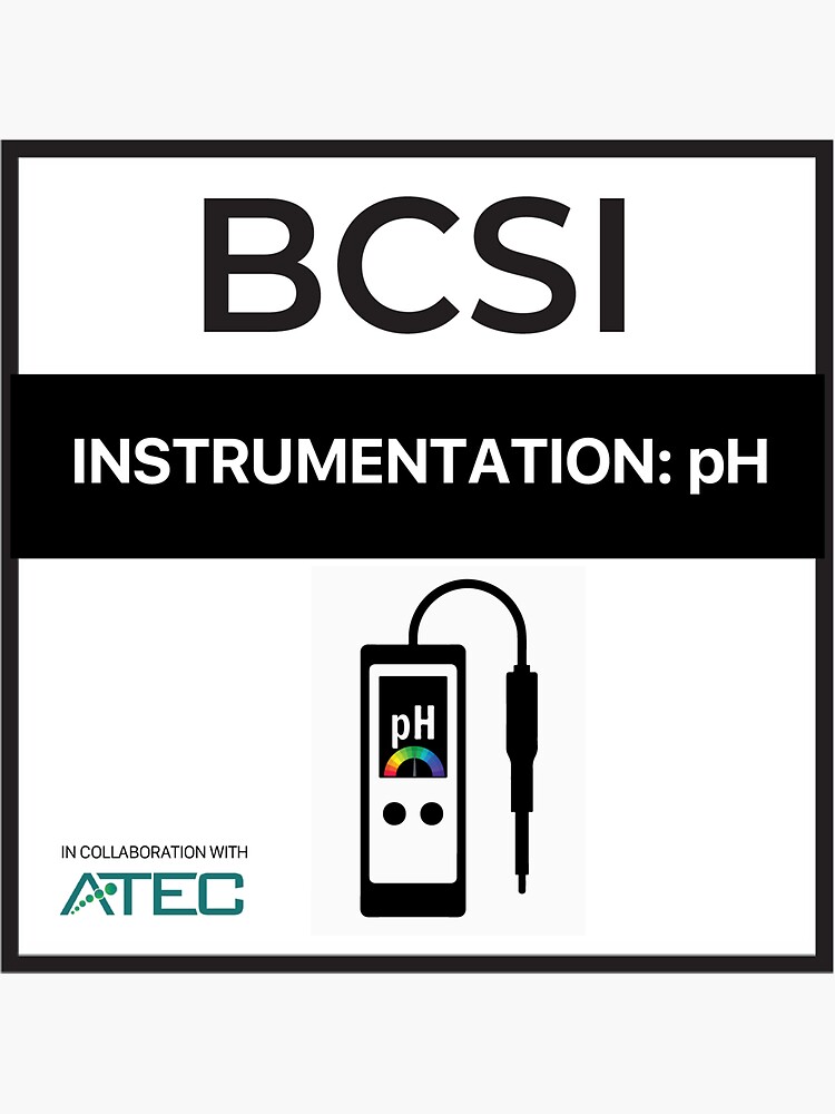 Thumbnail 3 of 3, Sticker, pH Meter badge designed and sold by BCSI.