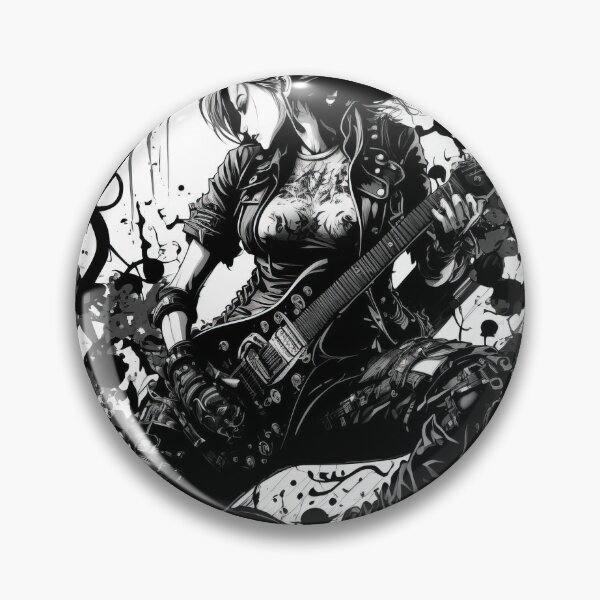 Item preview, ROCKER GIRL LEATHER SUIT SPLASH ELECTRIC GUITAR DESTROYER designed and sold by ogirdorgraphics.
