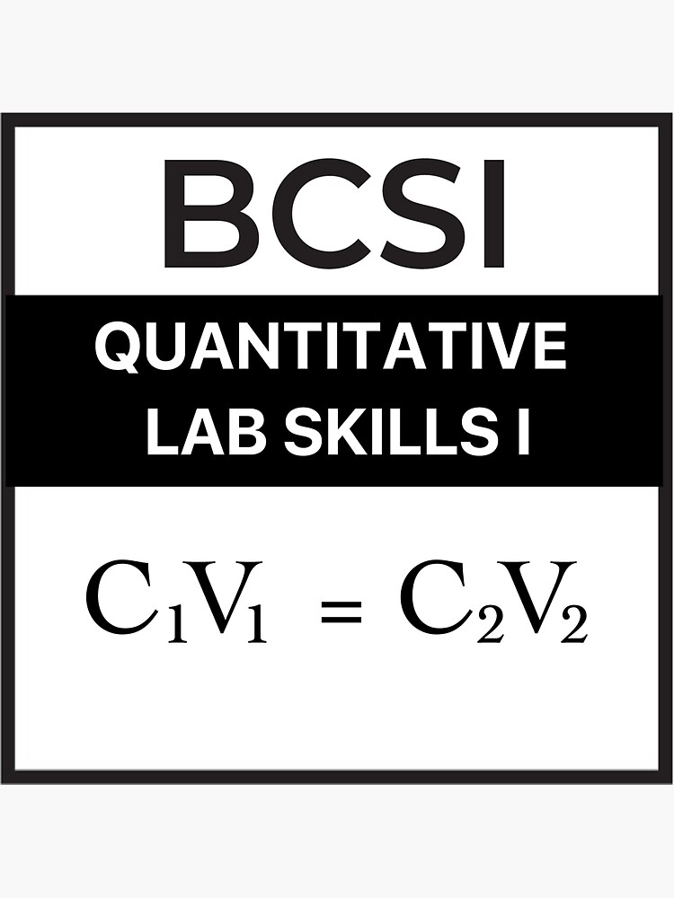 Thumbnail 3 of 3, Sticker, Quantitative Lab Skills designed and sold by BCSI.