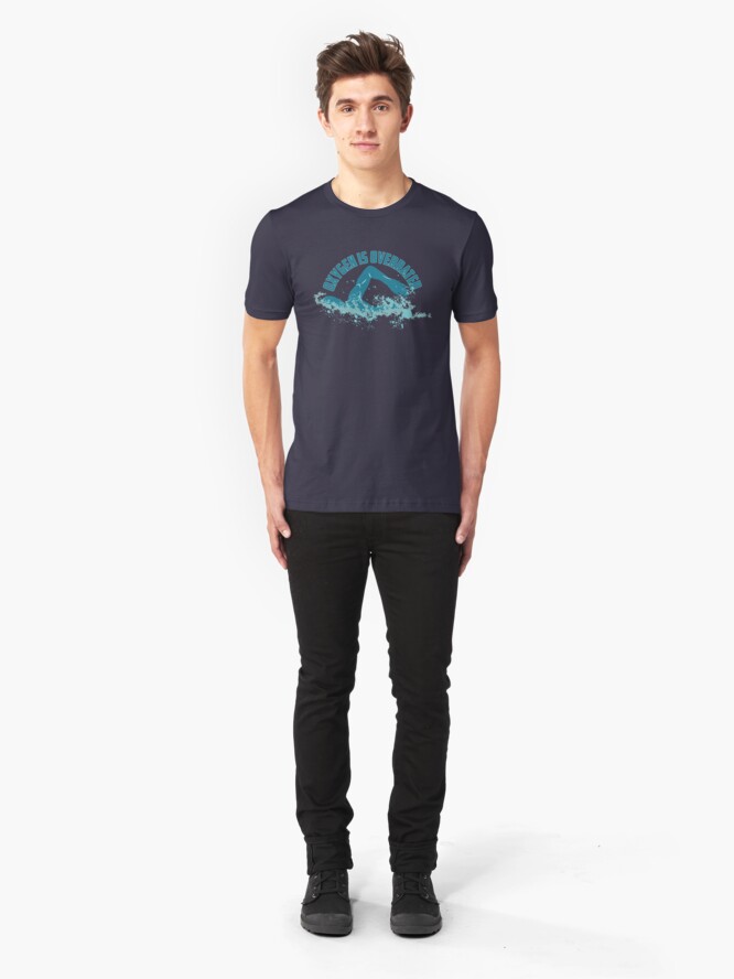 Alternative Ansicht von Oxygen Is Overrated - Funny Swimming Pun Gift Slim Fit T-Shirt