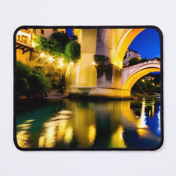 Item preview, Old Bridge in Mostar at Night designed and sold by Svire.