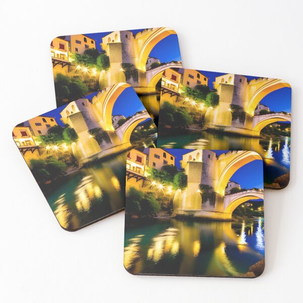 Item preview, Old Bridge in Mostar at Night designed and sold by Svire.