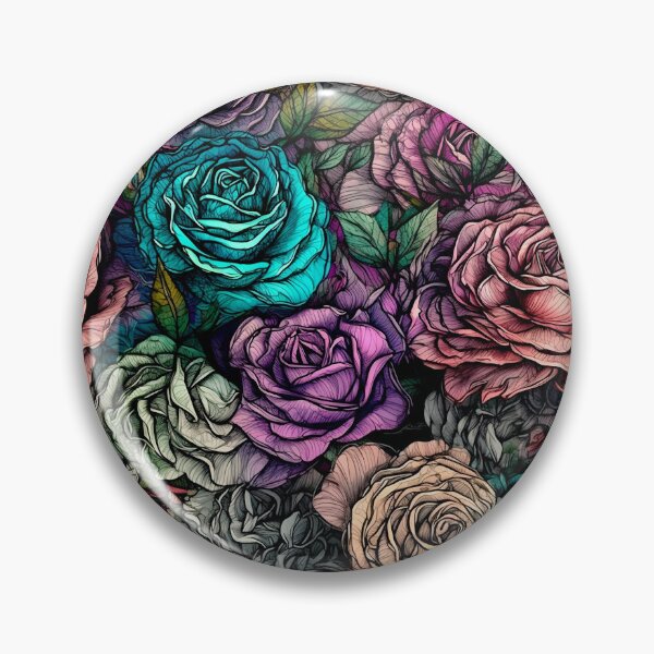 Artikelvorschau, Mutige Illustration von großen schönen bunten Blumen, dunkle Untertöne entworfen und verkauft von KERaney.