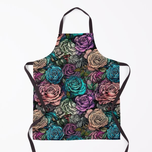 Item preview, Bold illustration of big beautiful colorful flowers, dark undertones designed and sold by KERaney.