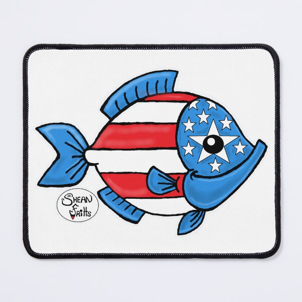 Item preview, Freedom fouth of July Fish "Fritts Cartoons" designed and sold by Shean Fritts.