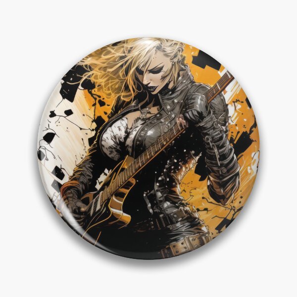 Item preview, ROCKER GIRL LEATHER SUIT SPLASH ELECTRIC GUITAR DESTROYER designed and sold by ogirdorgraphics.