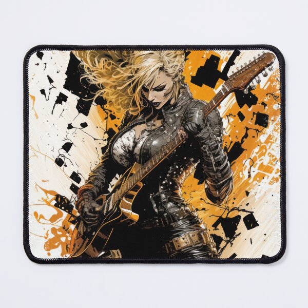 Item preview, ROCKER GIRL LEATHER SUIT SPLASH ELECTRIC GUITAR DESTROYER designed and sold by ogirdorgraphics.
