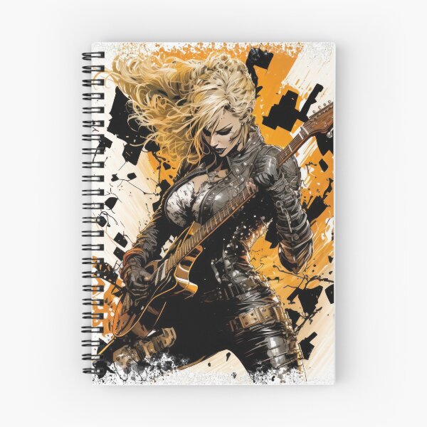 Item preview, ROCKER GIRL LEATHER SUIT SPLASH ELECTRIC GUITAR DESTROYER designed and sold by ogirdorgraphics.