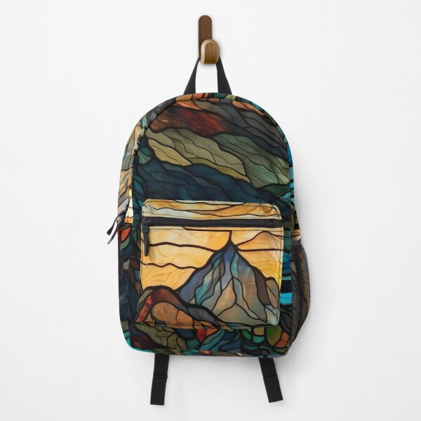 Item preview, Stained Glass Mountainscape designed and sold by Matt's Artificial Nature.