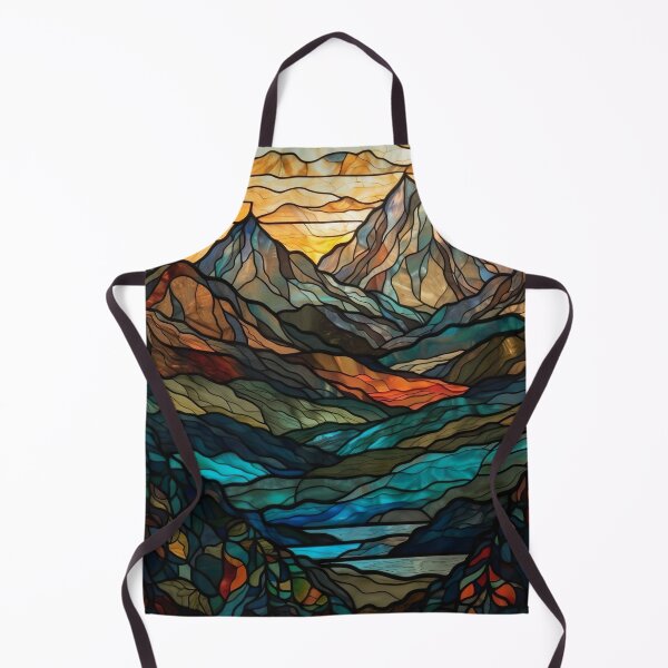 Item preview, Stained Glass Mountainscape designed and sold by Matt's Artificial Nature.