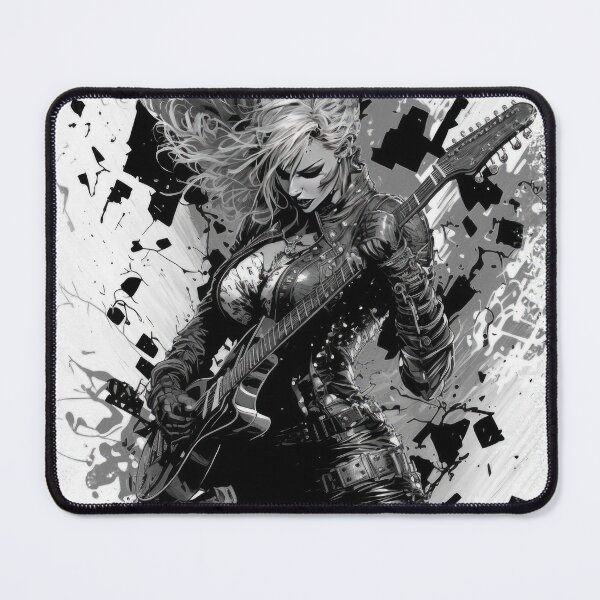 Item preview, ROCKER GIRL LEATHER SUIT SPLASH ELECTRIC GUITAR DESTROYER designed and sold by ogirdorgraphics.