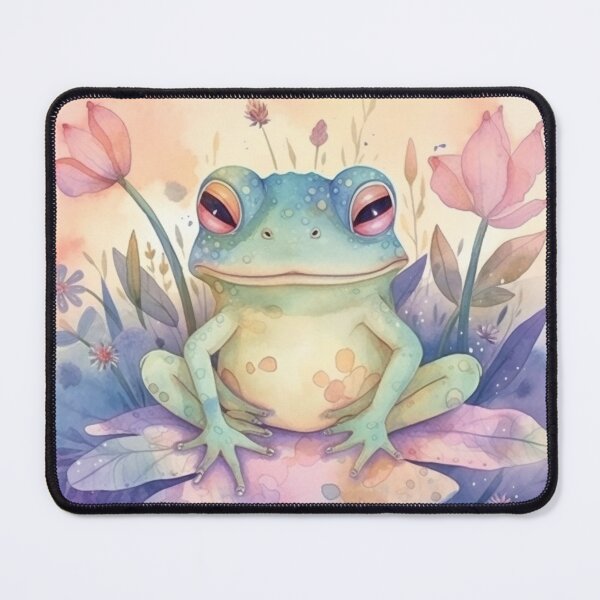 Item preview, Pretty frog in watercolor on lily pad designed and sold by MimzySoulPhase.