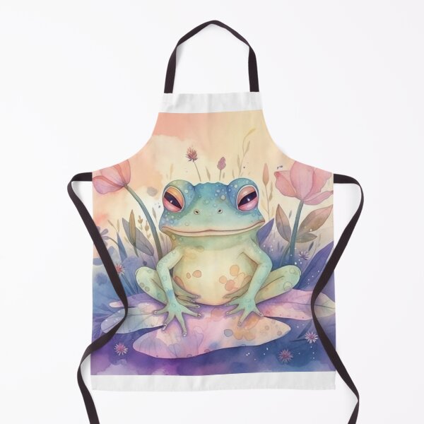 Item preview, Pretty frog in watercolor on lily pad designed and sold by MimzySoulPhase.
