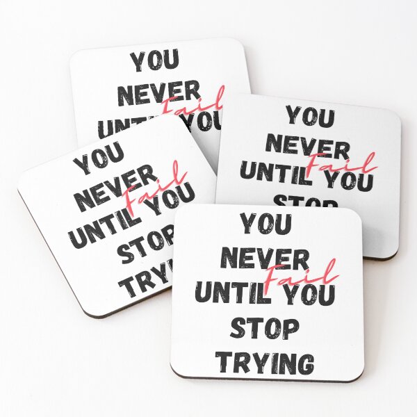Item preview, you never fail until you stop trying designed and sold by Simo0455.
