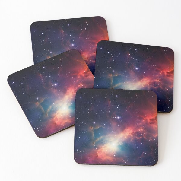 Item preview, galaxy nebula, universe nebula, red and blue galaxy nebula  designed and sold by ArtVilleStore.
