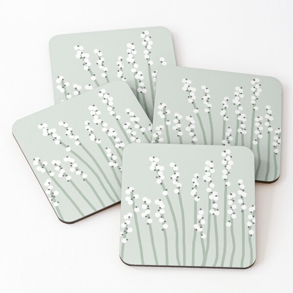Item preview, MINTED Green Abstract Flowers #BuyIntoArt designed and sold by LynnieLangArt.