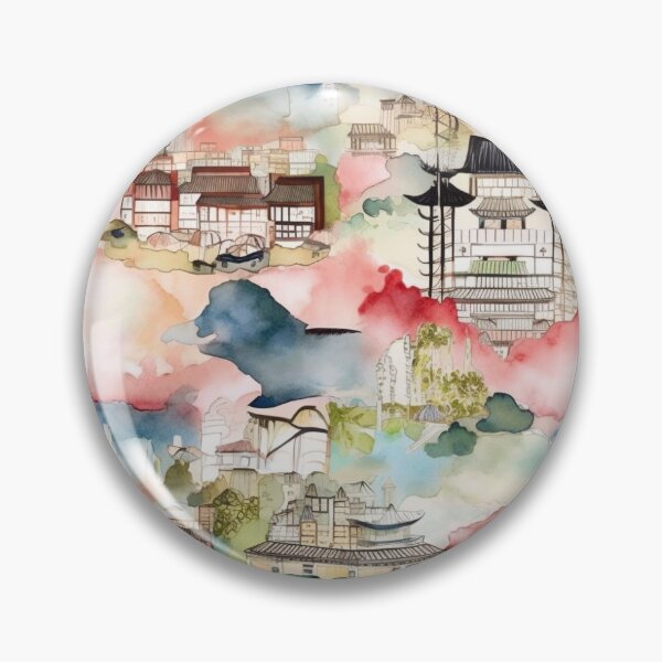 Item preview, Kinkaku-ji in Watercolor designed and sold by PixelPatchwork.