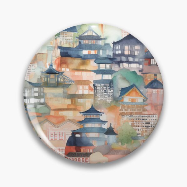 Item preview, Tea Houses of Gion designed and sold by PixelPatchwork.