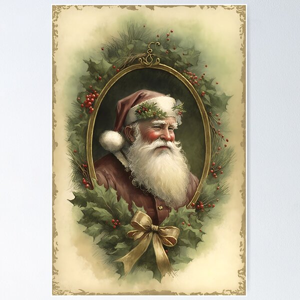 Item preview, Vintage Santa Claus Father Christmas Watercolor Old Fashioned Yule designed and sold by CGSGraphics.