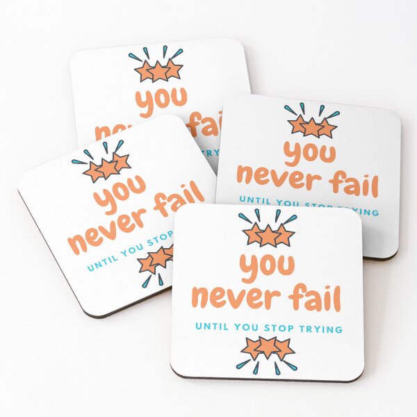 Item preview, you never fail until you stop trying designed and sold by Simo0455.