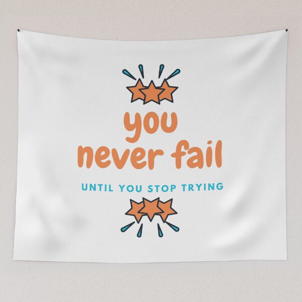 Item preview, you never fail until you stop trying designed and sold by Simo0455.