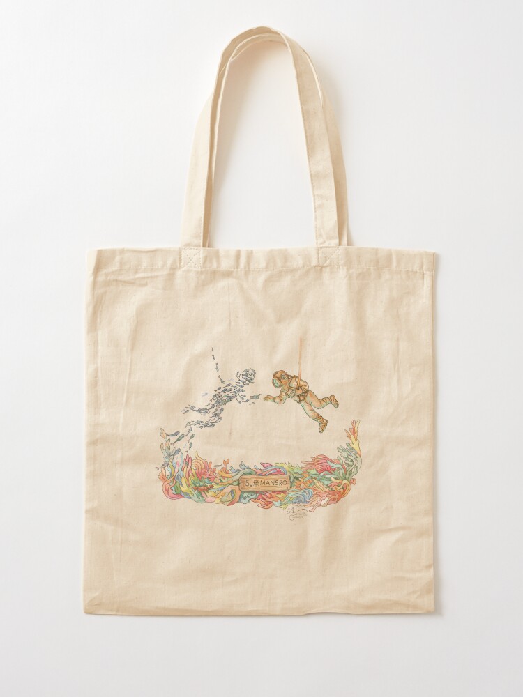 Thumbnail 2 of 5, Tote Bag, The diver and the fish designed and sold by AmisArt.