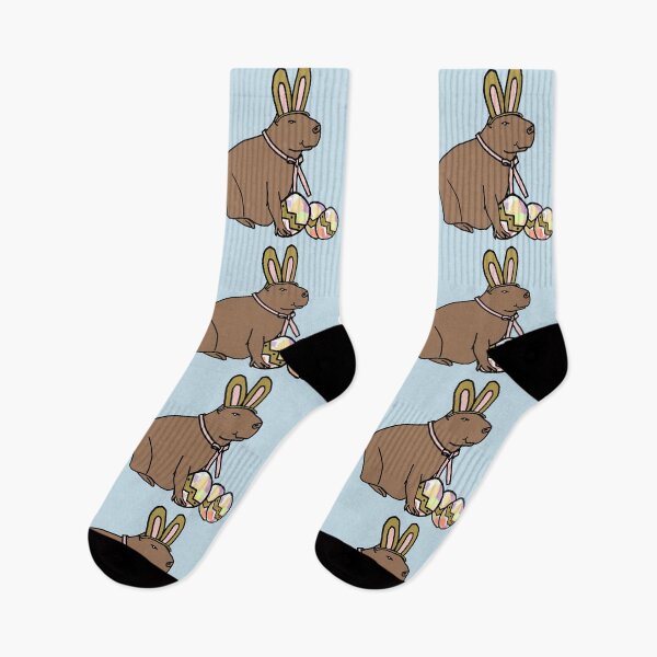 Item preview, Funny Easter Bunny Ears and Eggs Capybara designed and sold by ellenhenry.