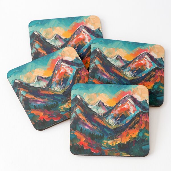 Item preview, Finger painted mountainscape designed and sold by Matt's Artificial Nature.