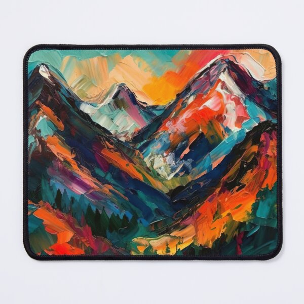 Item preview, Finger painted mountainscape designed and sold by Matt's Artificial Nature.