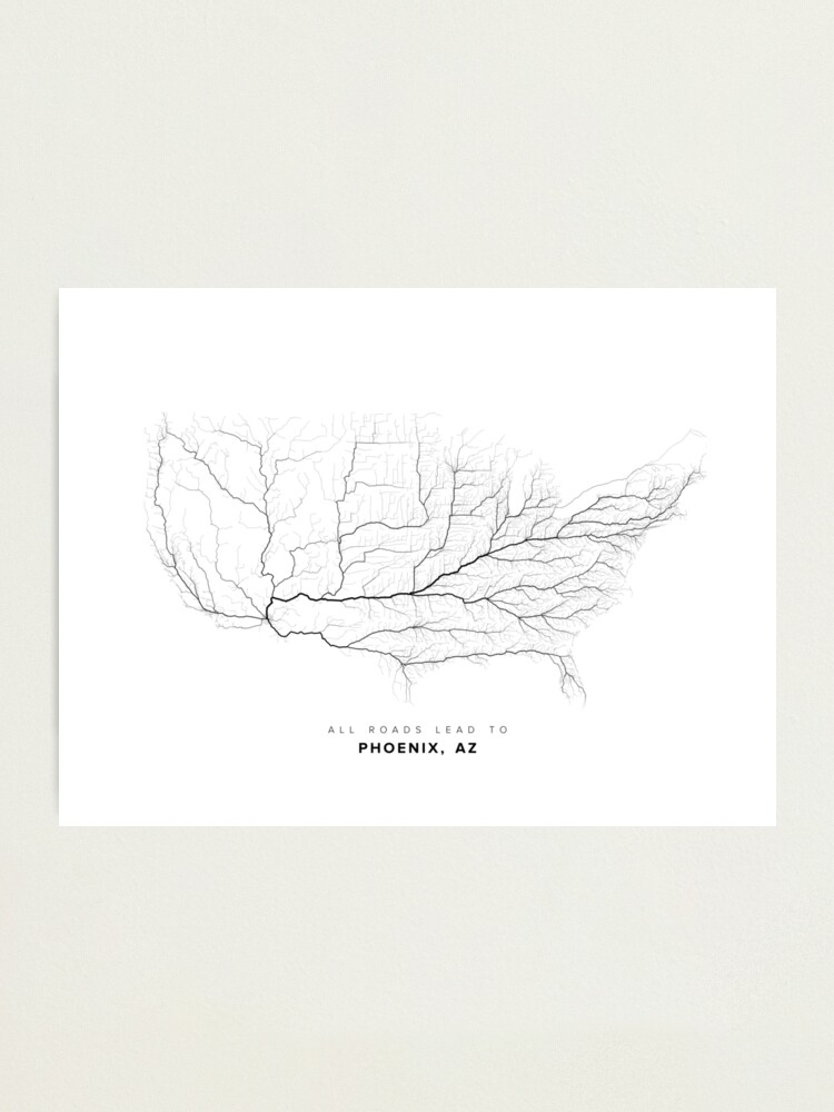 Alternate view of All Roads Lead to Phoenix, AZ Photographic Print