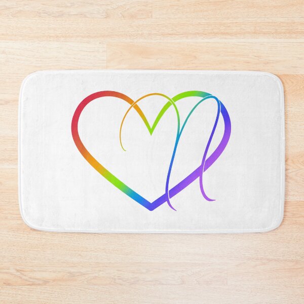 Artikelvorschau, Monogram N in Heart (Rainbow Outline) entworfen und verkauft von LancelotDesigns.