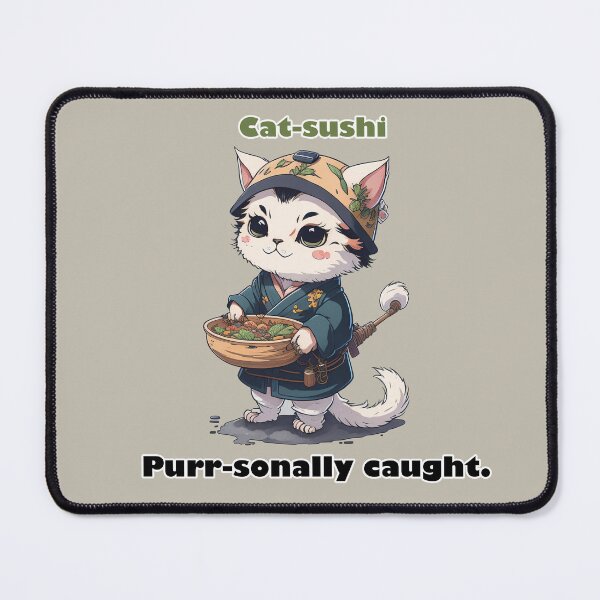 Item preview, Cat-sushi Purr-sonally Caught designed and sold by BellaDesignArt.