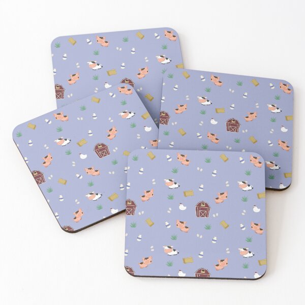 Item preview, Cute Farm Animals with Blue Background designed and sold by serafineaandd.