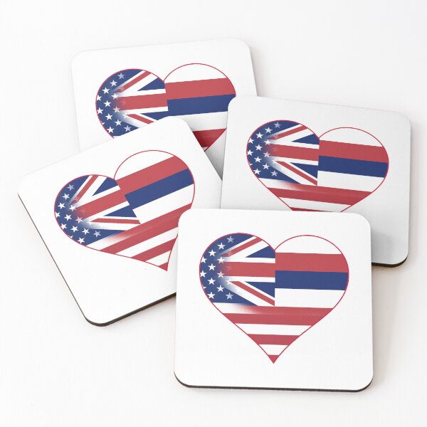 Item preview, State of Hawaii Flag and American Flag Fusion Design designed and sold by Gsallicat.