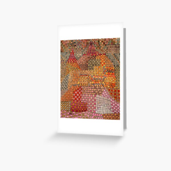 Klee - Town Castle Kr, famous abstract artwork Greeting Card