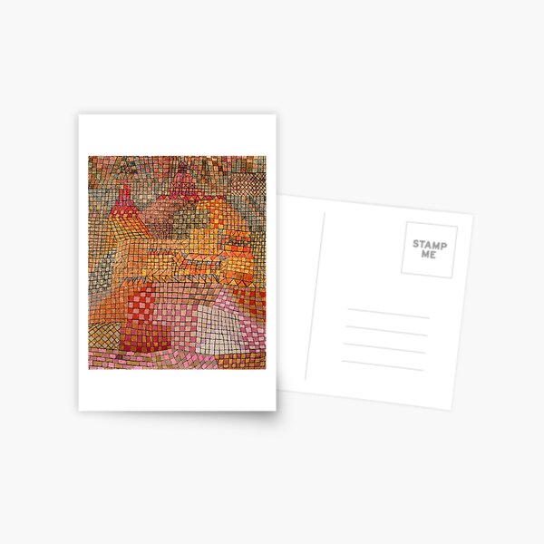 Klee - Stadtschloss Kr, berühmtes abstraktes Kunstwerk Postkarte
