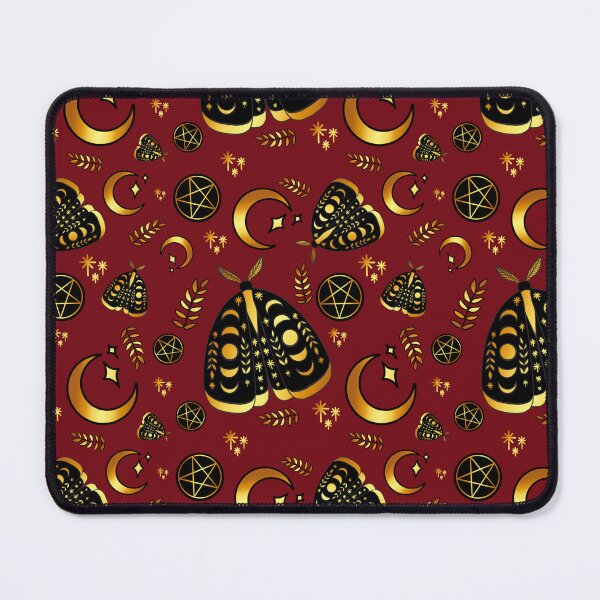 Item preview, Magical Witchy Gold Moth with Wine Background designed and sold by serafineaandd.