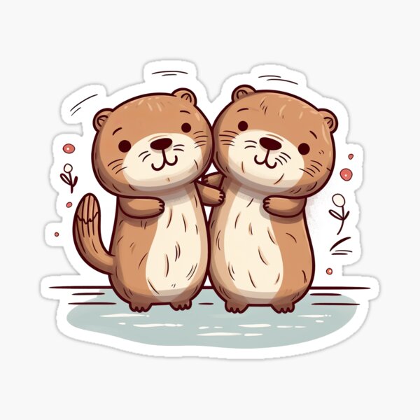 Artikel-Vorschau von Bedeutende Otter | Süße Otter-Gekritzel-Illustration, designt und verkauft von Brooke Drake Co..