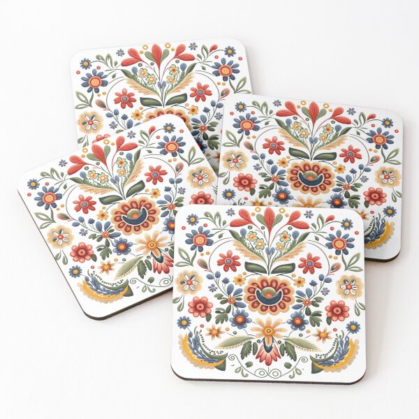 Item preview, Slovak Floral Folklore Pattern designed and sold by TessDesignStore.