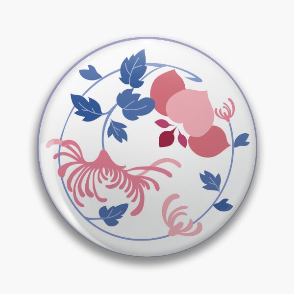 Item preview, Pink and blue flower [korea traditional] designed and sold by haje-shop.