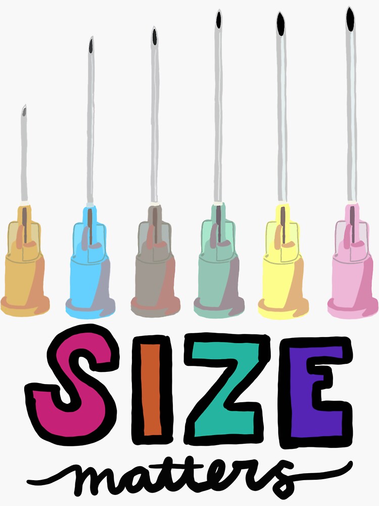 Thumbnail 3 of 3, Sticker, Size Matters designed and sold by shanportraits.