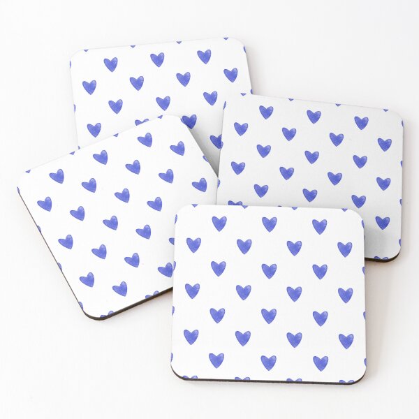 Item preview, Sweet Blue Watercolor Hearts designed and sold by serafineaandd.