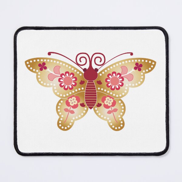 Item preview, Gold and red butterfly [korea traditional] designed and sold by haje-shop.