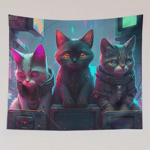 Item preview, Cyber Cats: Sad Prisoners designed and sold by wingedramiel.