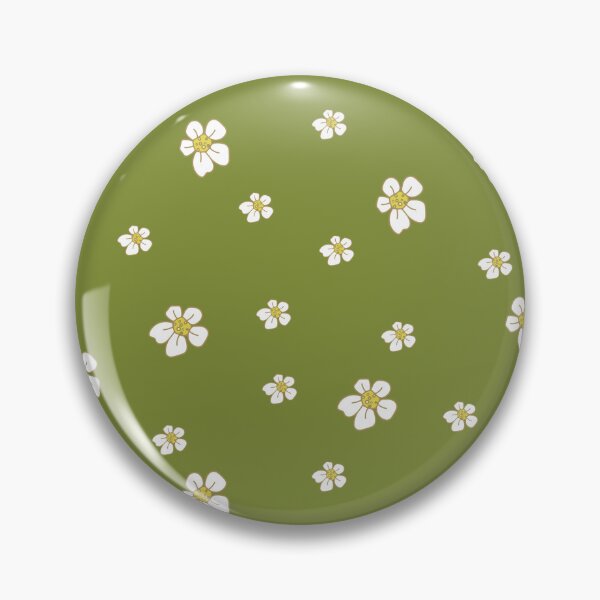 Item preview, Tiny white flower on green designed and sold by ChantalDesign.