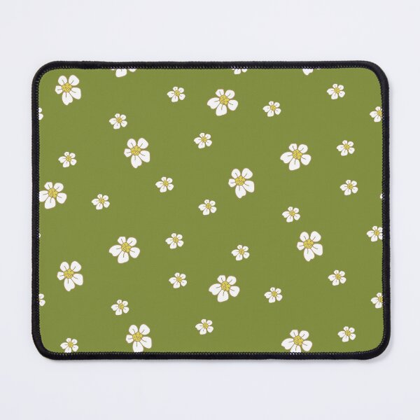 Item preview, Tiny white flower on green designed and sold by ChantalDesign.