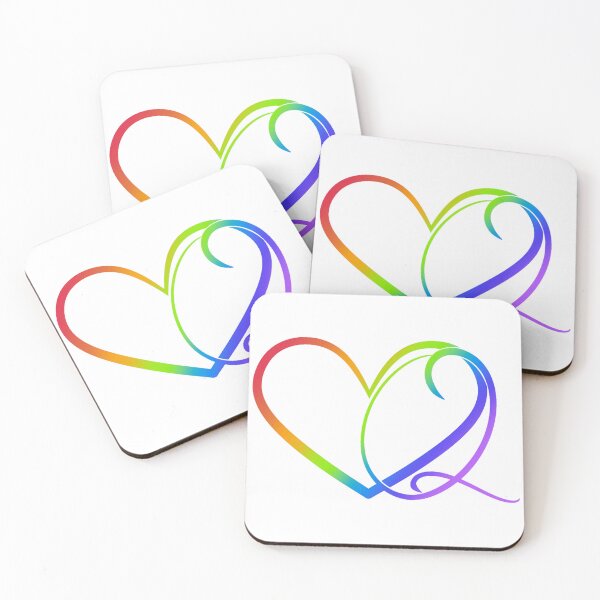Item preview, Monogram Q in Heart (Rainbow Outline) designed and sold by LancelotDesigns.