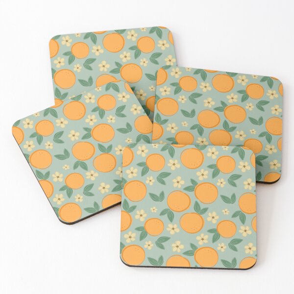Item preview, Oranges and Blossoms With Sage Green Background  designed and sold by serafineaandd.
